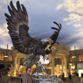 Leading bronze manufacture produce the big bronze eagle sculpture for landscaping